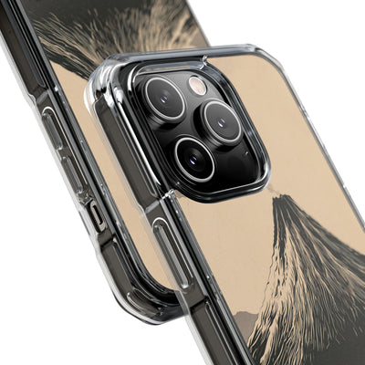 Beige Impact MagSafe Phone Case for iPhone - Obsidian Ink Summit