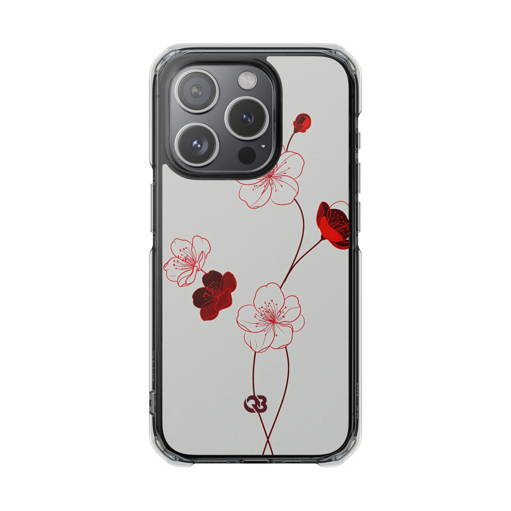 Red Impact MagSafe Phone Case for iPhone - Kyoto Ember Bloom
