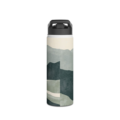 Muted Valley Vista · Insulated Water Bottle · Green