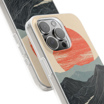 Beige Lite Phone Case for iPhone - Crimson Ridge Flow