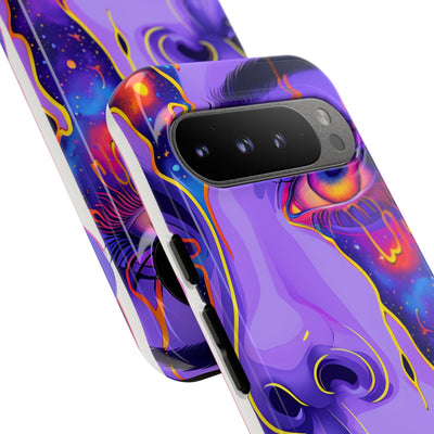Violet Cosmic Gaze · Tough Phone Case for Google Pixel