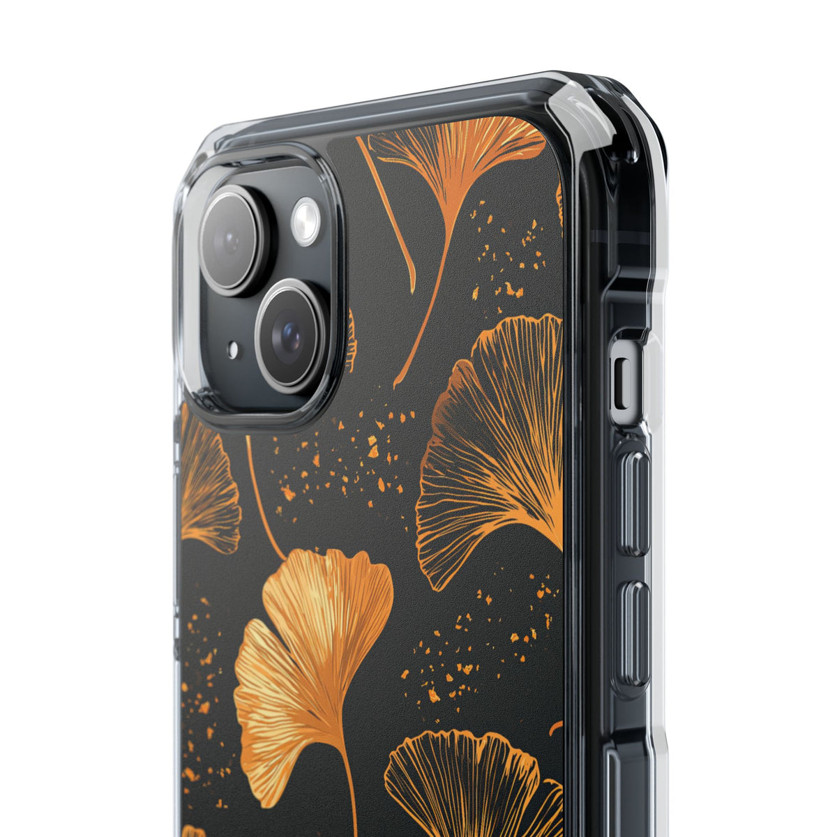 Gilded Ginkgo · Clear Impact Magnetic Phone Case for iPhone · Gold