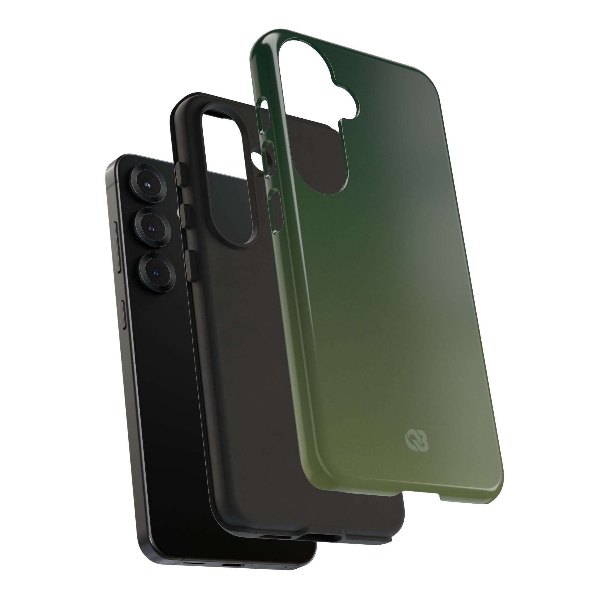 Green Tough Phone Case for Samsung - Shadow Moss Grain