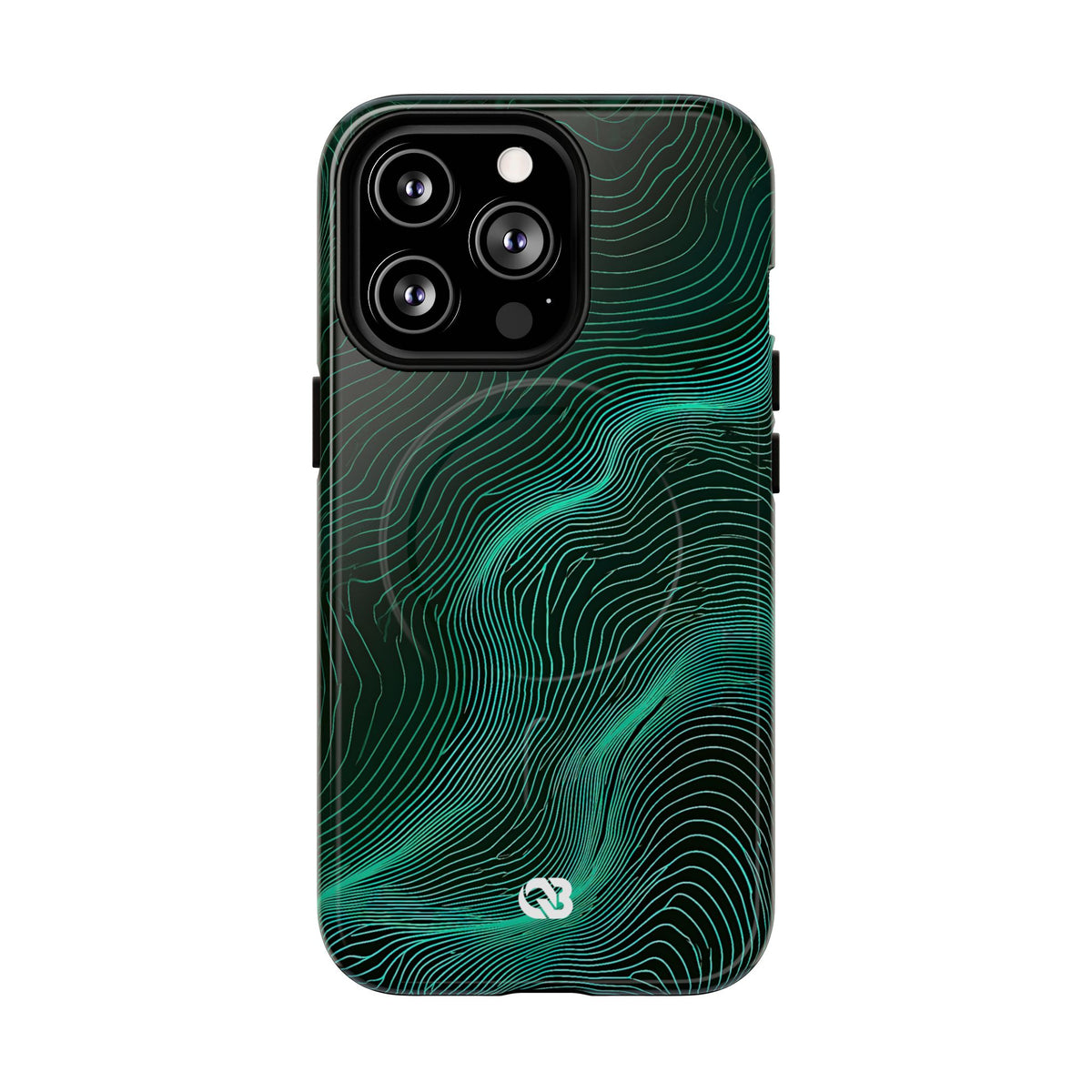 Emerald Topo Ridge · Tough 2.0 Magnetic Phone Case for iPhone · Green