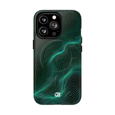 Emerald Topo Ridge · Tough 2.0 Magnetic Phone Case for iPhone · Green