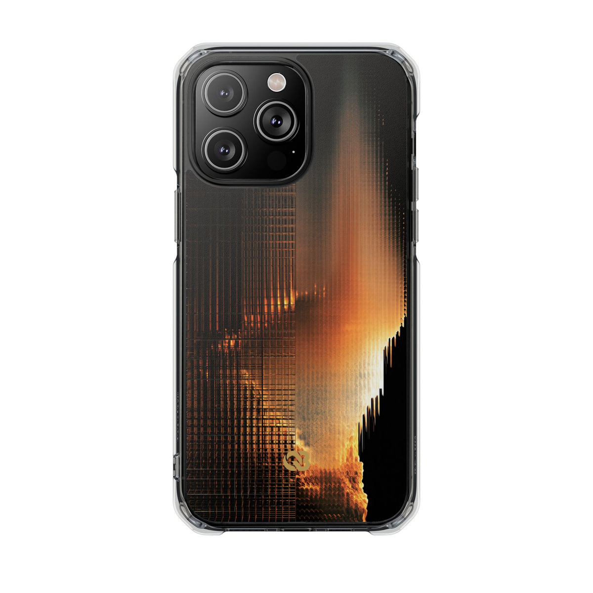 Luminous Grid · Clear Impact Magnetic Phone Case for iPhone · Black