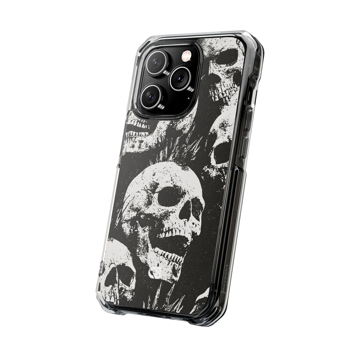 Punk Skull Riot · Clear Impact Magnetic Phone Case for iPhone · Black