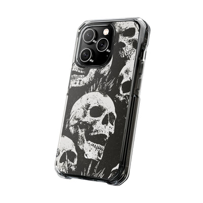 Punk Skull Riot · Clear Impact Magnetic Phone Case for iPhone · Black