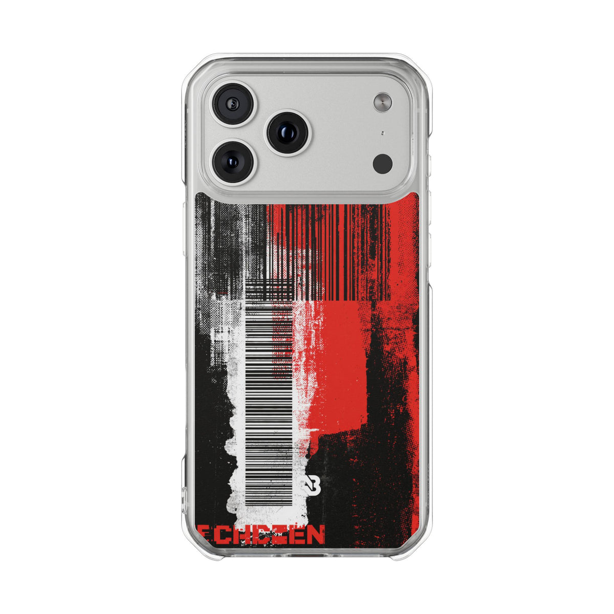 Distorted Barcode · Clear Impact Magnetic Phone Case for iPhone · Black