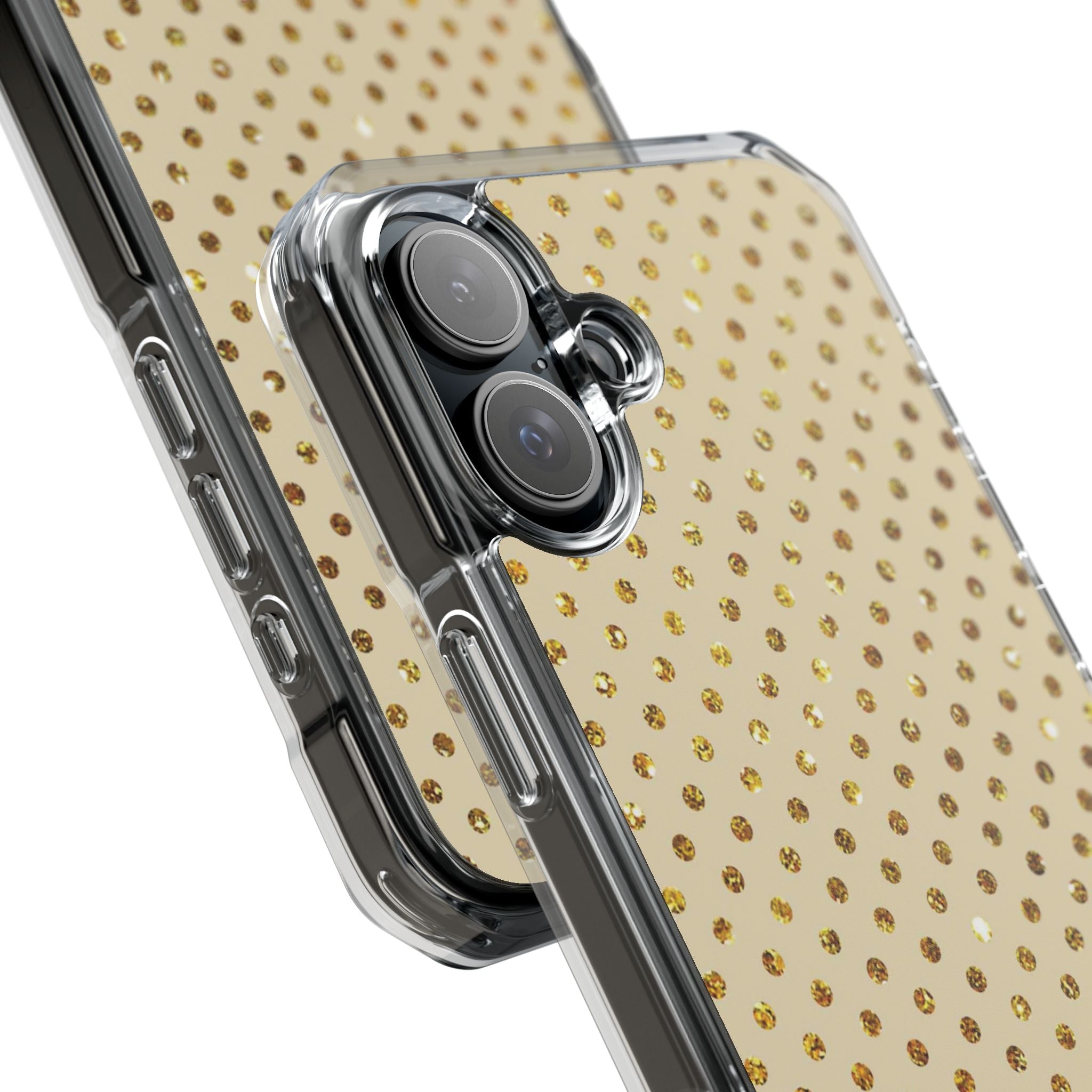 Gold Sparkle Grid iPhone 16 Plus Case - Impact