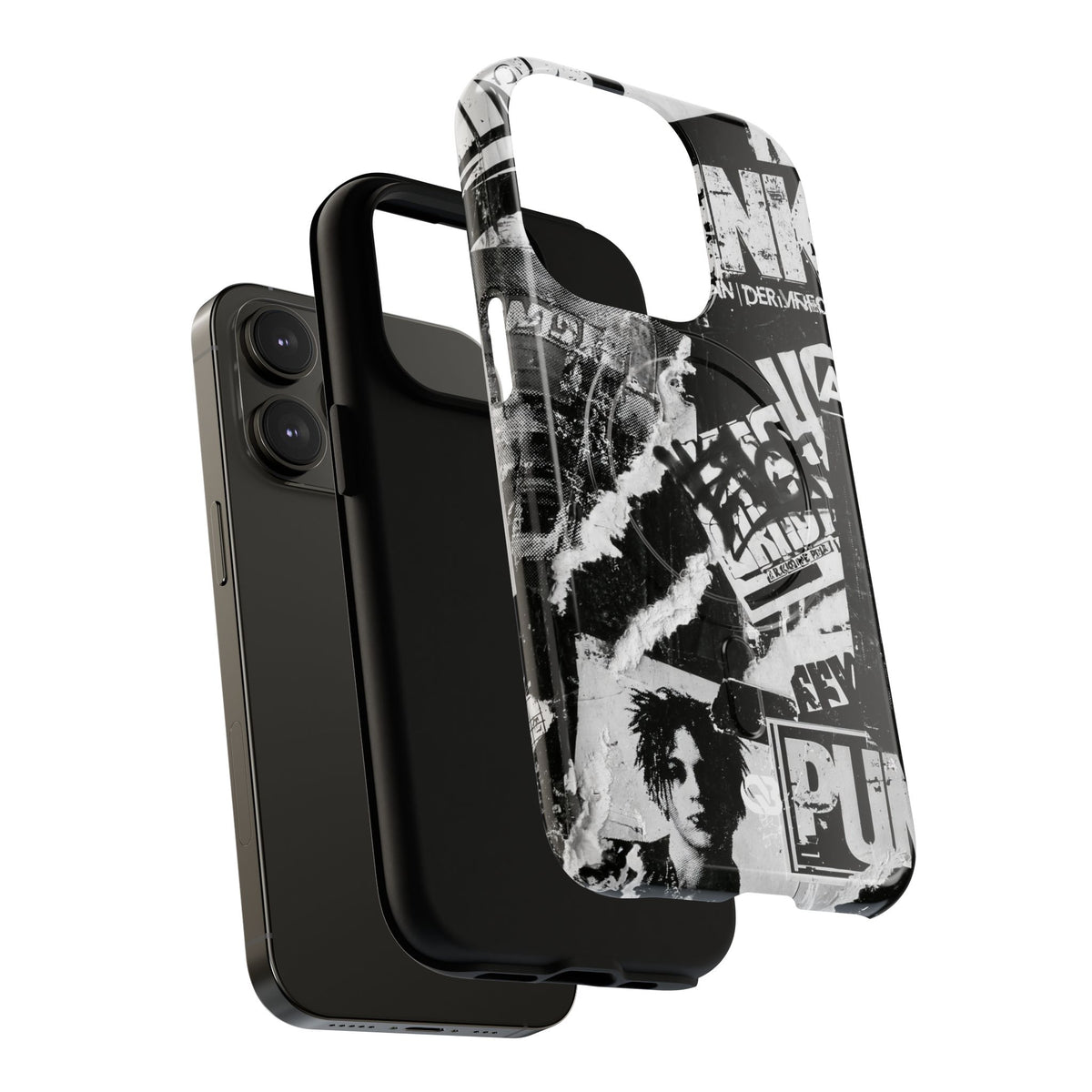 Underground Punk Collage · Tough 2.0 Magnetic Phone Case for iPhone · Black