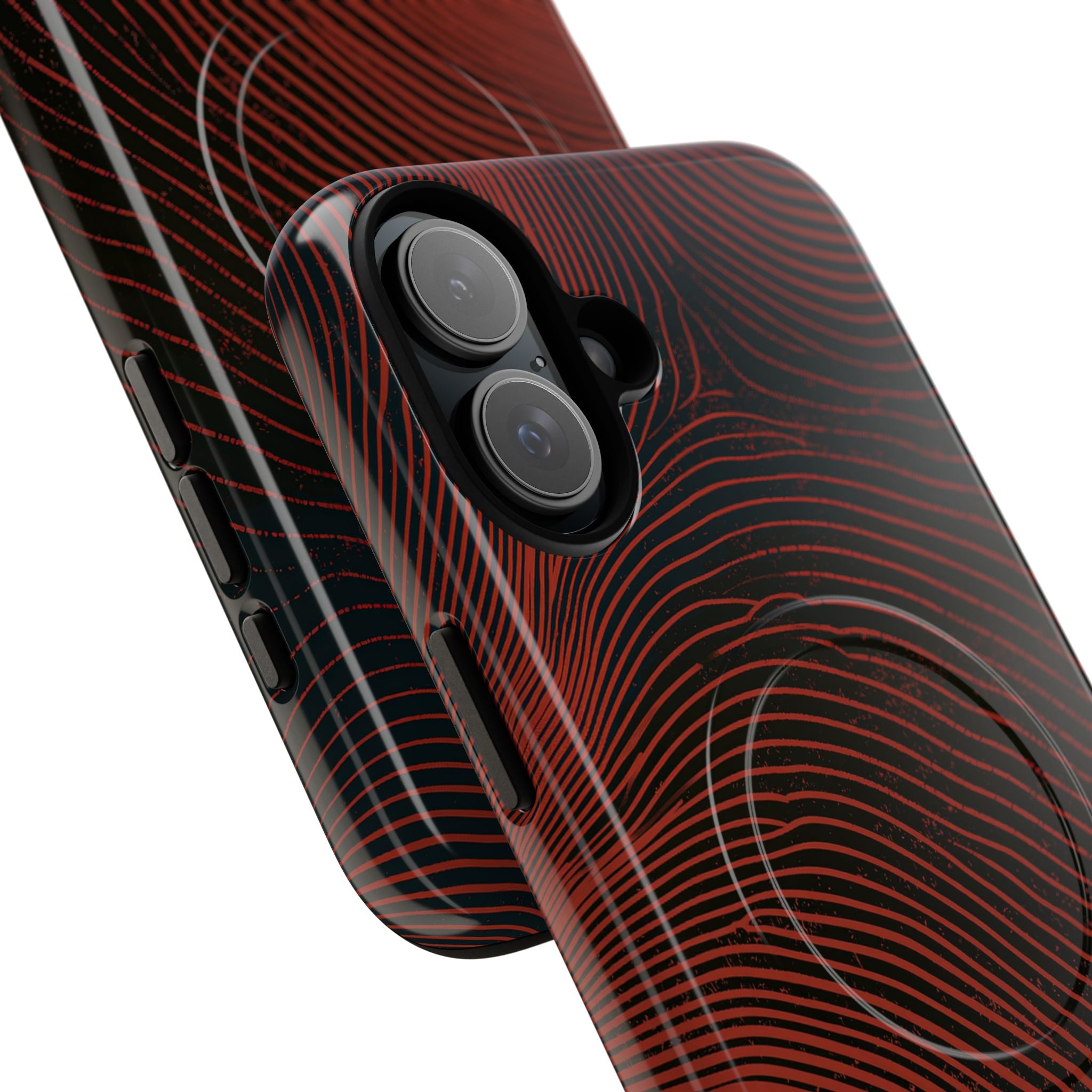 Red Tough 2.0 Magsafe Phone Case for iPhone - Terracotta Nerve Map
