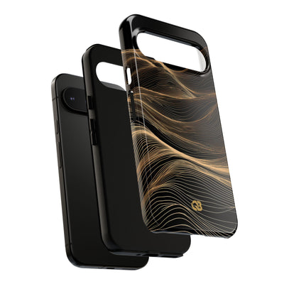 Black Tough Phone Case for Google Pixel - Copper Topo Ridge