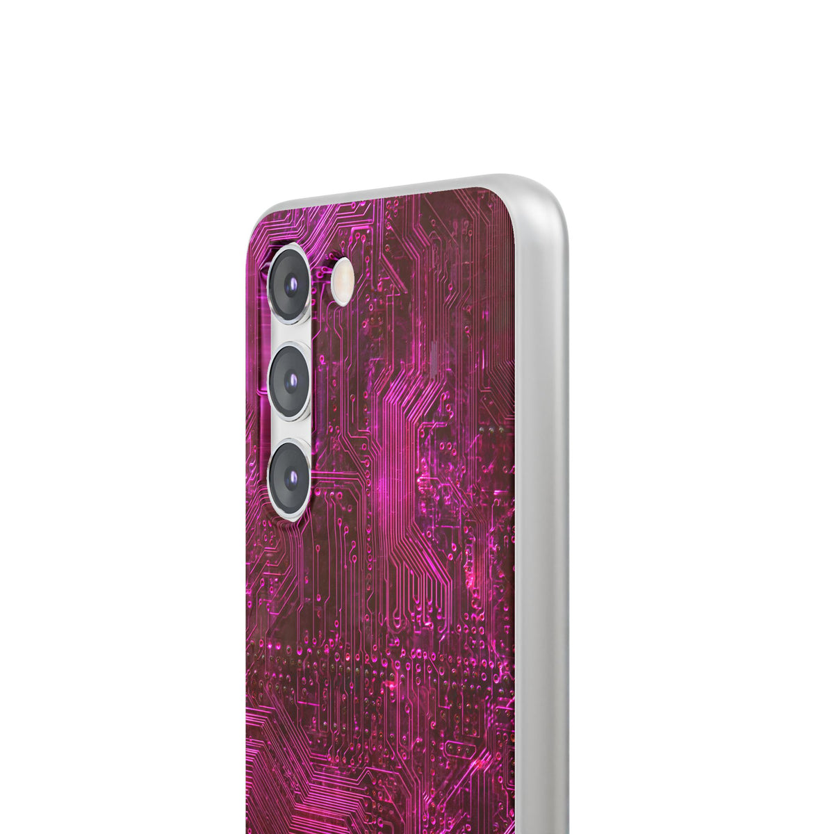 Magenta Circuit Trace · Lite Phone Case for Samsung · Pink