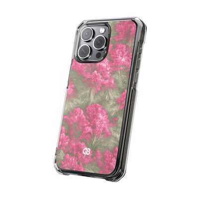 Digital Blossom · Clear Impact Magnetic Phone Case for iPhone · Pink