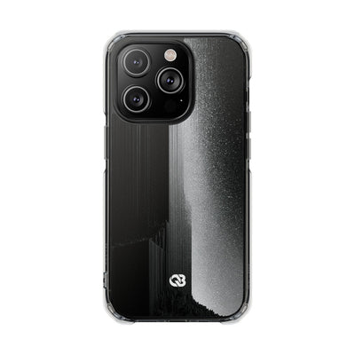 Black Impact MagSafe Phone Case for iPhone - Brutalist Pixel Monolith