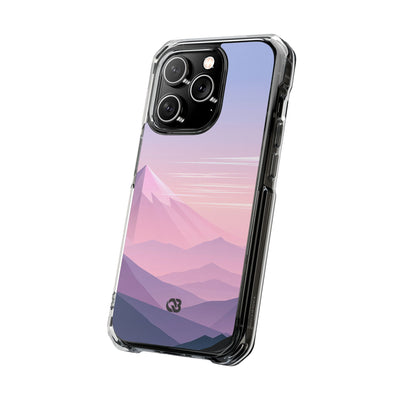 Alpine Twilight · Clear Impact Magnetic Phone Case for iPhone ·  Pink
