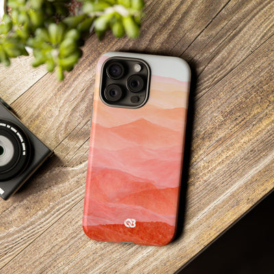 Alpenglow Ridge Vista · Tough Phone Case for iPhone · Orange