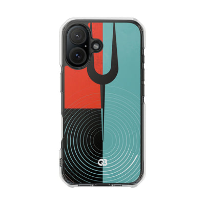 Teal Impact MagSafe Phone Case for iPhone - Sonic Static Split
