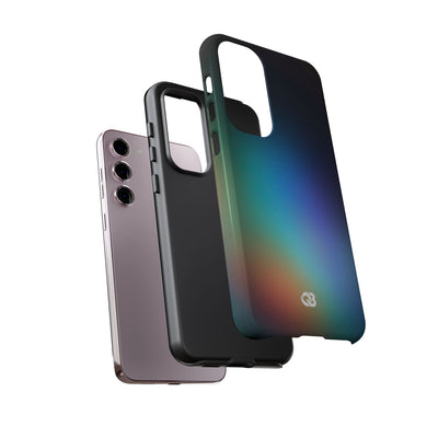Black Tough Phone Case for Samsung - Electric Prism Grain