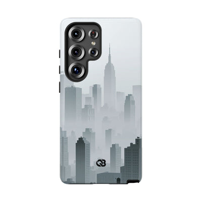 Grey Tough Phone Case for Samsung - Steel Mist Skyline