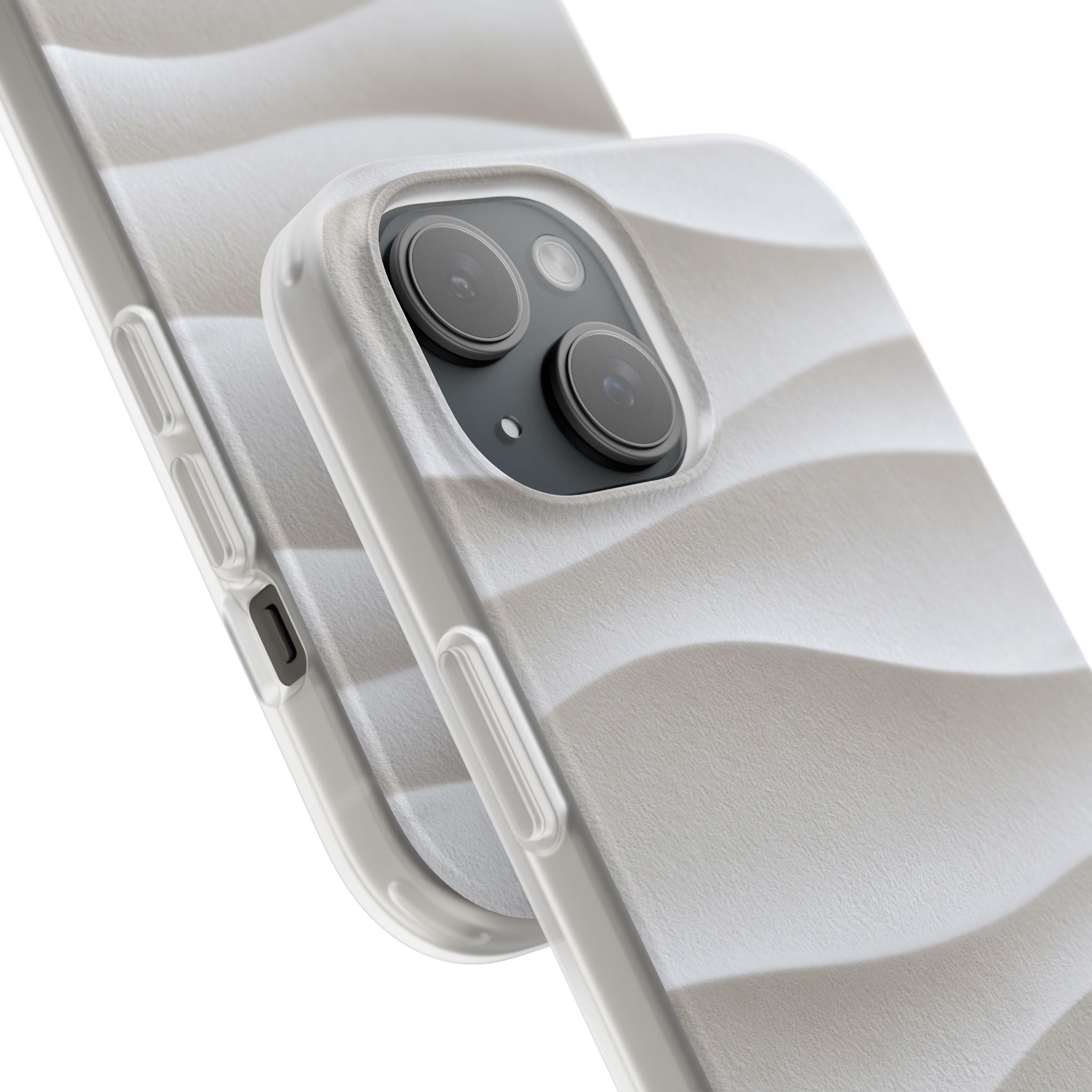 White Lite Phone Case for iPhone - Arctic Flow Ridges