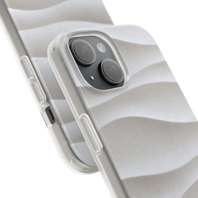 White Lite Phone Case for iPhone - Arctic Flow Ridges