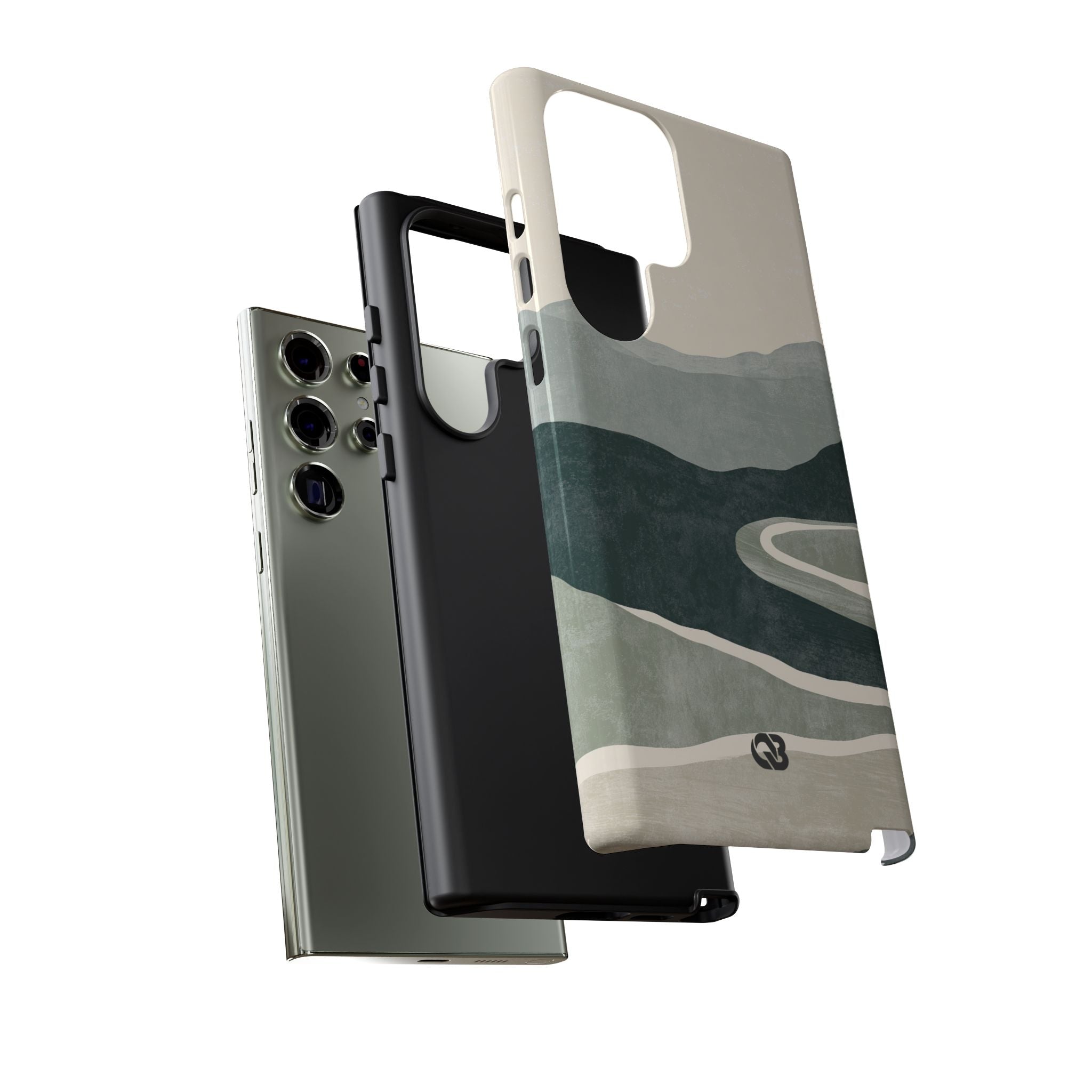 Green Tough Phone Case for Samsung - Misty Sage Valley