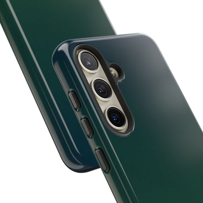 Green Tough Phone Case for Samsung - Midnight Pine Horizon