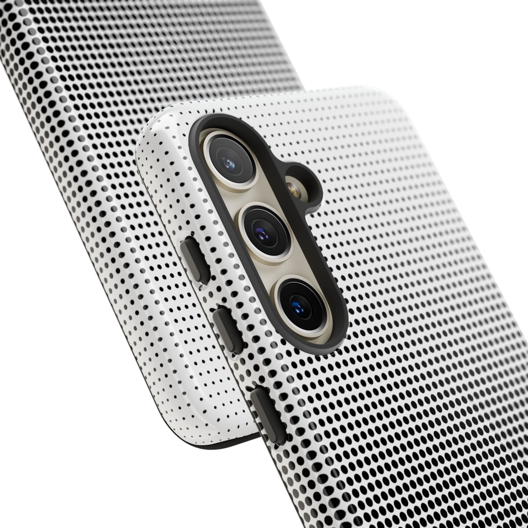 Black Tough Phone Case for Samsung - Obsidian Halftone Flux