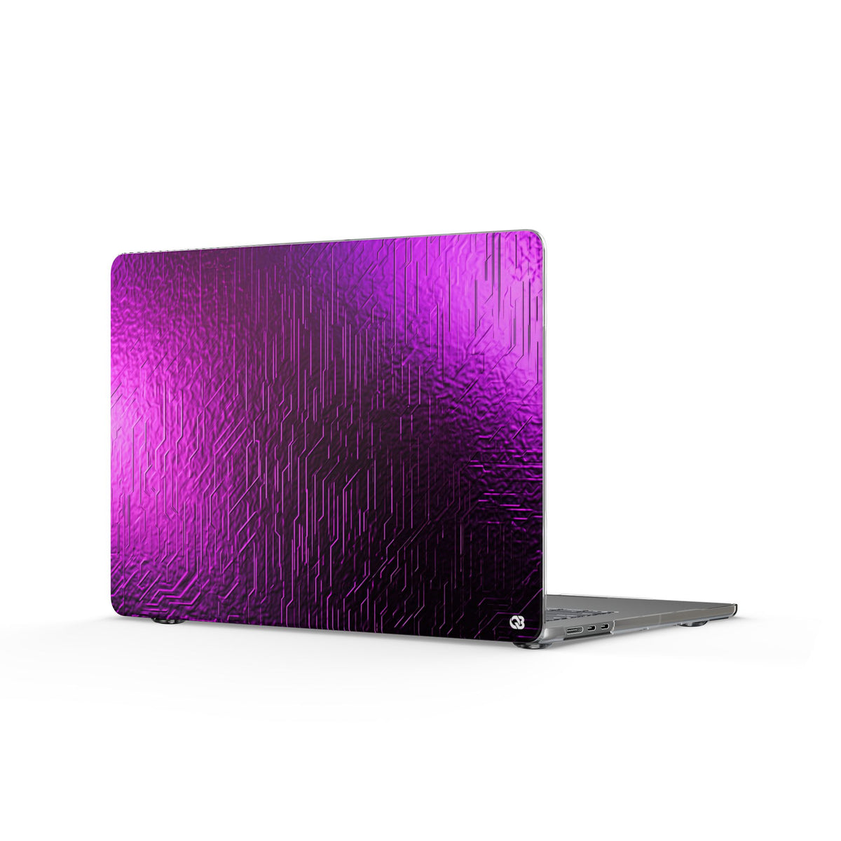 Violet Cyber Circuit · Clear Hard Case for MacBook · Purple