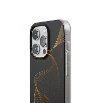 Golden Contour Flow · Lite Phone Case for iPhone ·  Black