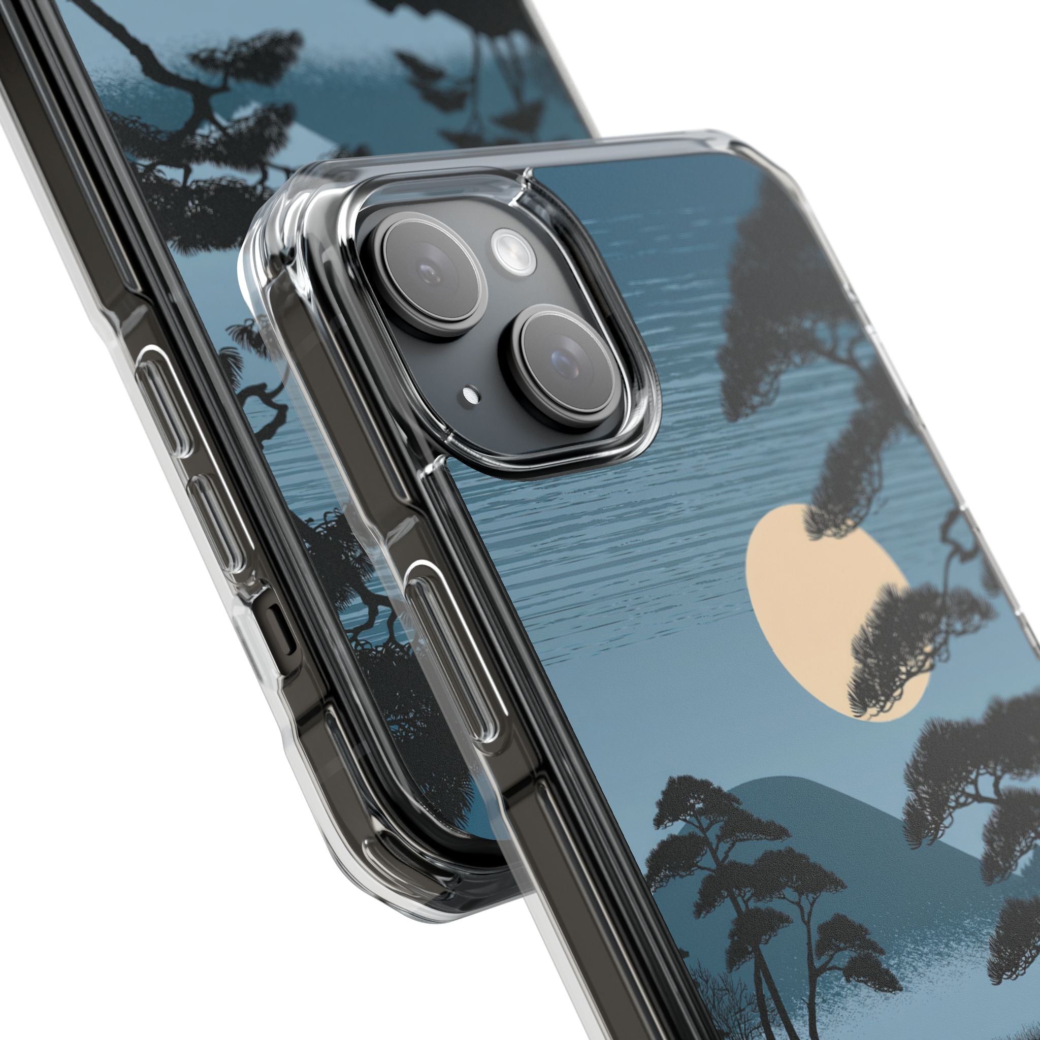 Blue Impact MagSafe Phone Case for iPhone - Midnight Kyoto Pine