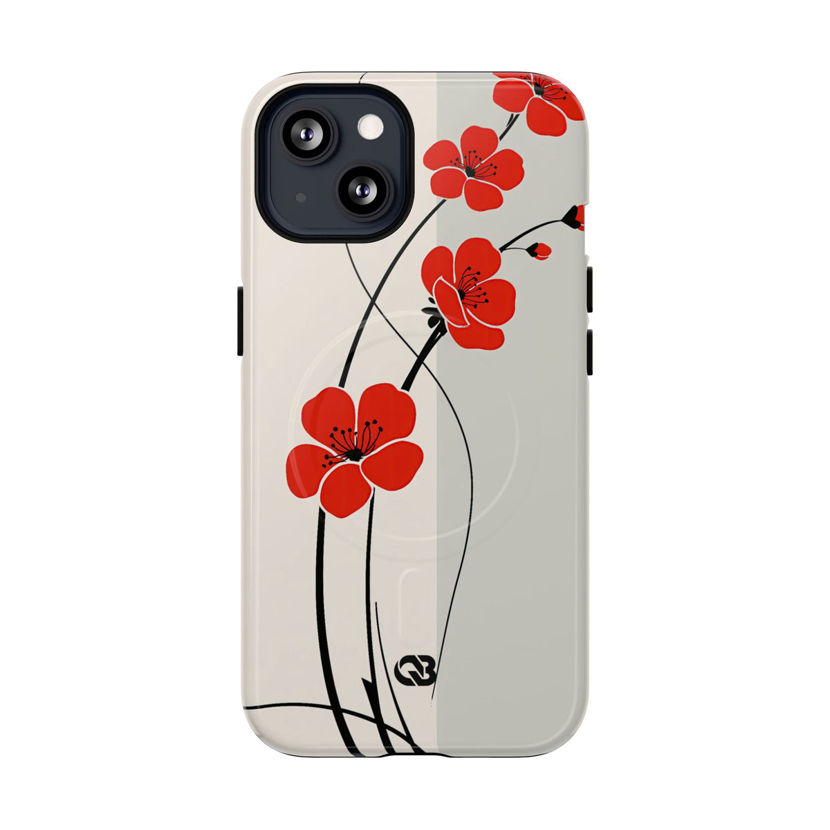 Scarlet Bloom Minimal · Tough 2.0 Magnetic Phone Case for iPhone · Red