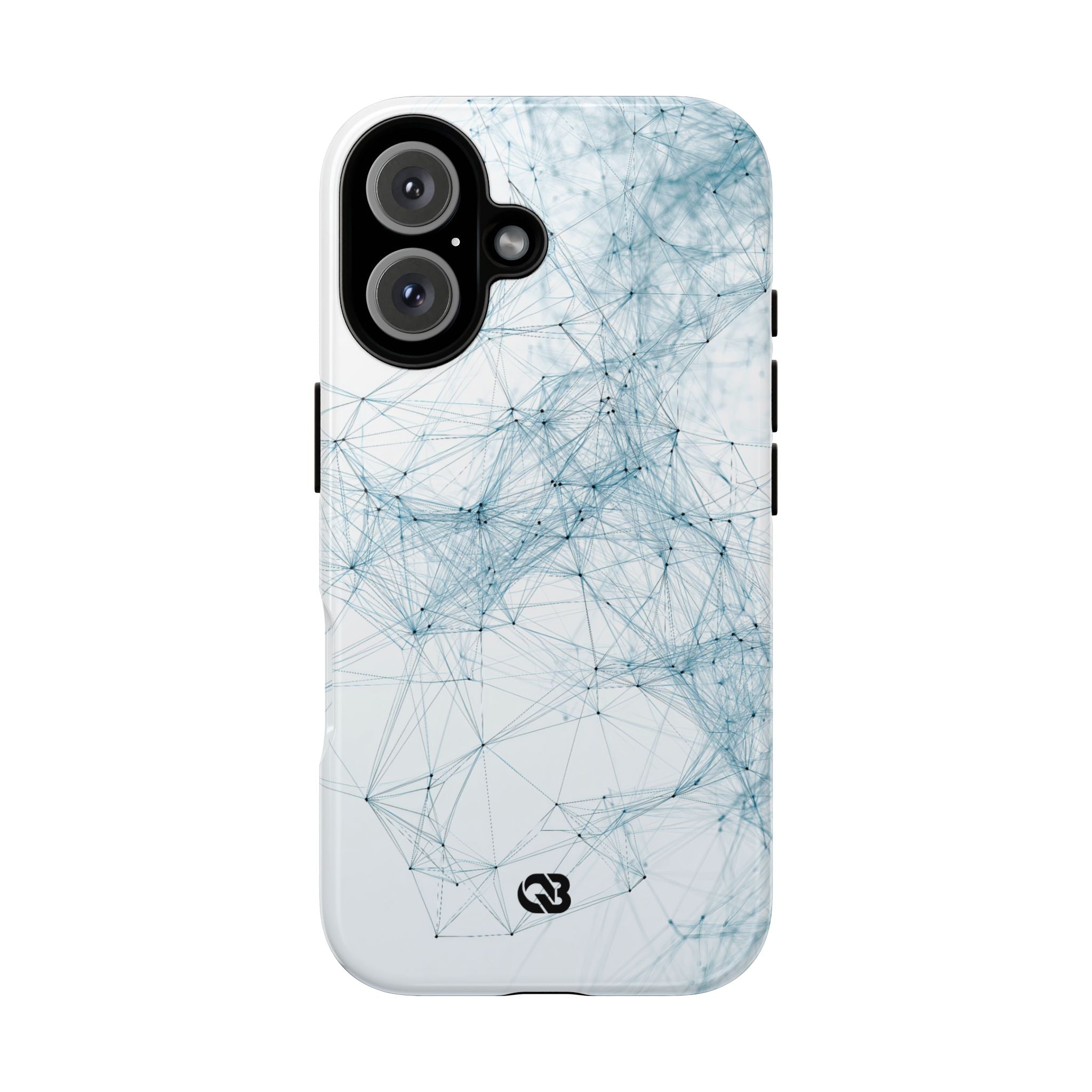 Blue Tough Phone Case for iPhone - Glacial Neural Web