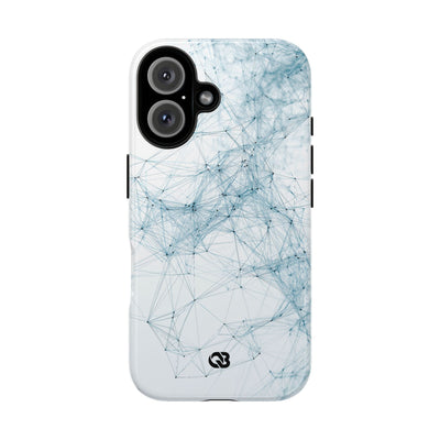 Blue Tough Phone Case for iPhone - Glacial Neural Web