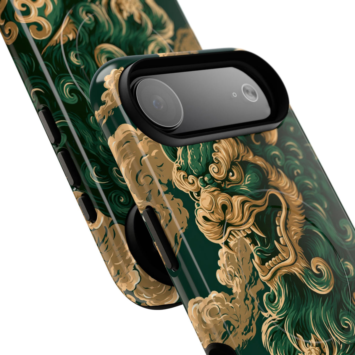 Imperial Guardian Lion · Tough 2.0 Magnetic Phone Case for iPhone · Green