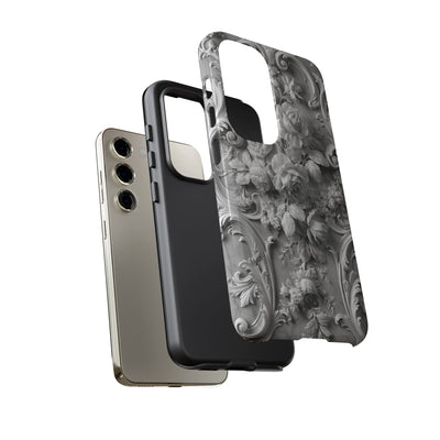 Rococo Marble Rose · Tough Phone Case for Samsung · White