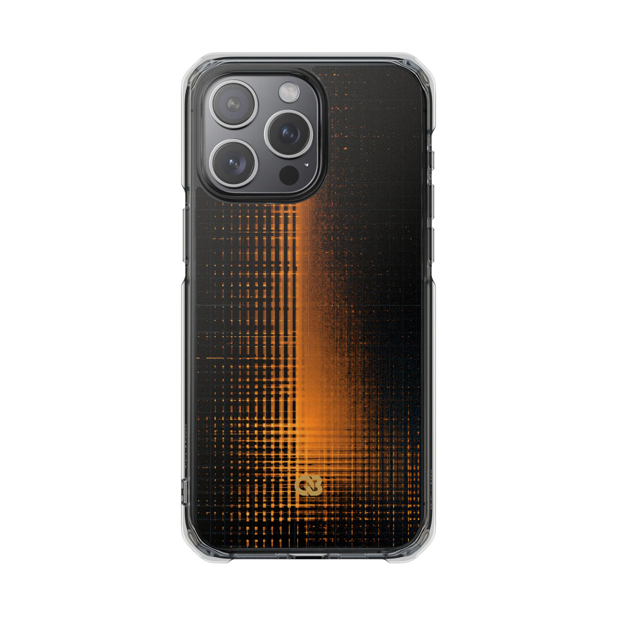 Amber Frequency · Clear Impact Magnetic Phone Case for iPhone · Orange