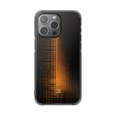 Amber Frequency · Clear Impact Magnetic Phone Case for iPhone · Orange