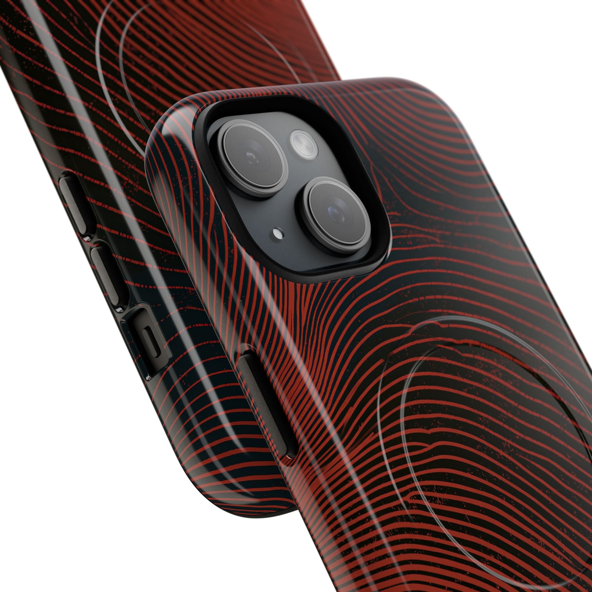 Red Tough 2.0 Magsafe Phone Case for iPhone - Terracotta Nerve Map