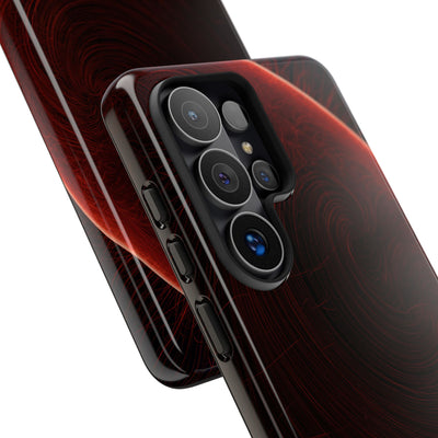 Red Tough Phone Case for Samsung - Crimson Flare Flux