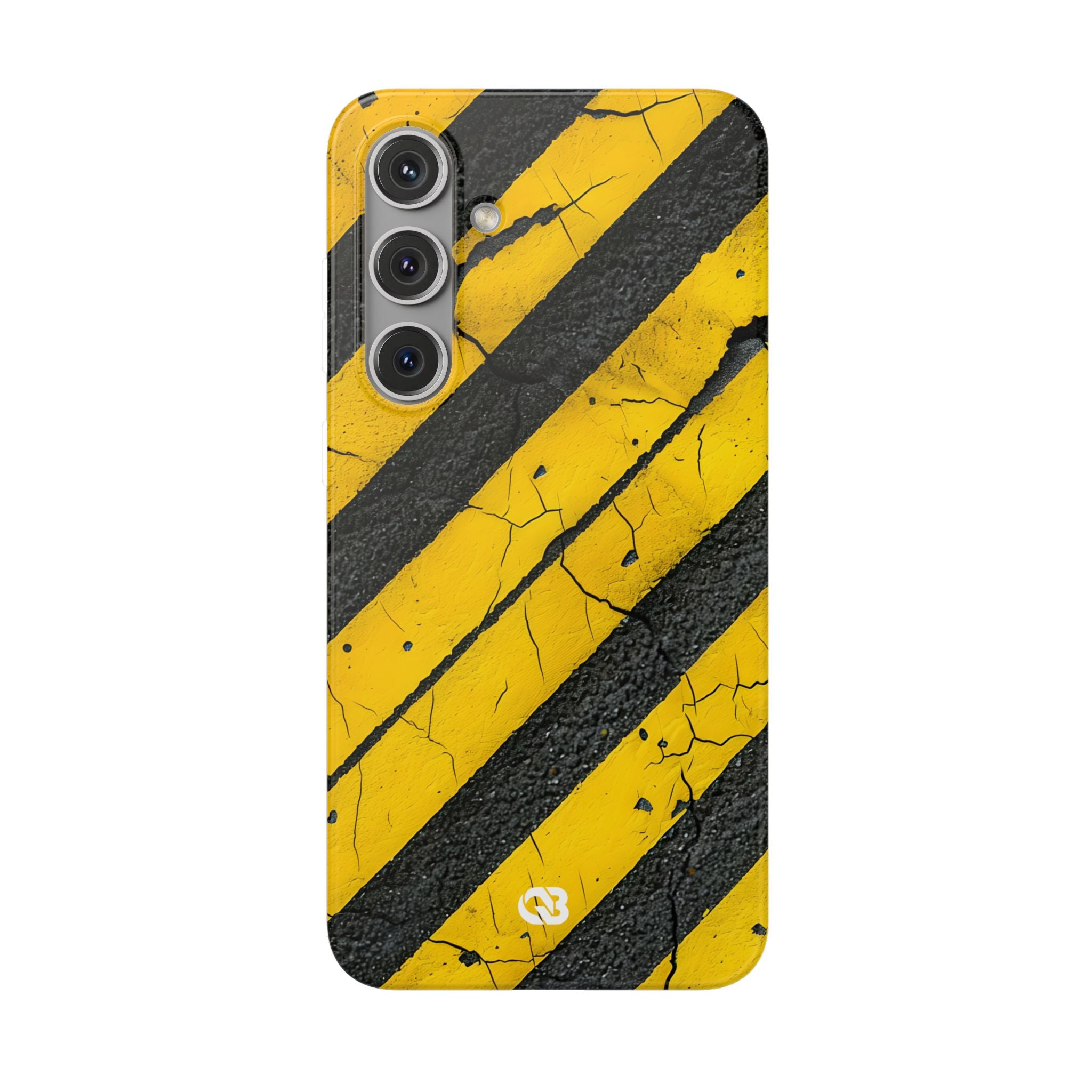 Cracked Hazard Stripes · Soft Handyhülle für Samsung