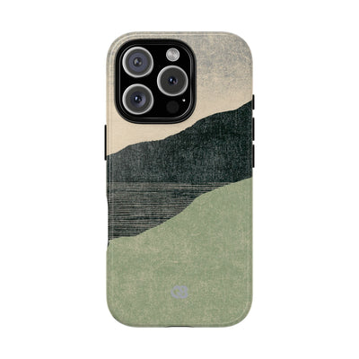 Green Tough Phone Case for iPhone - Moss Ridge Grain