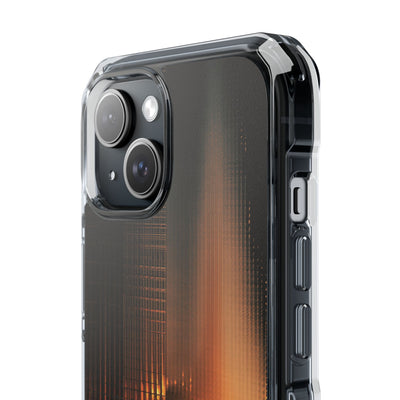 Luminous Grid · Clear Impact Magnetic Phone Case for iPhone · Black