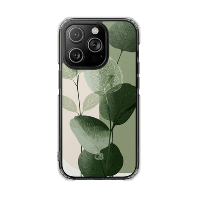 Green Impact MagSafe Phone Case for iPhone - Sage Leaf Skeletals
