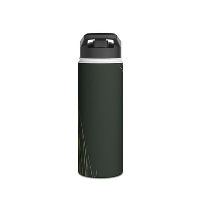 Golden Whispering Reeds · Insulated Water Bottle · Green