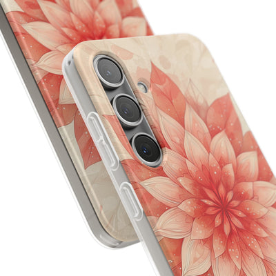 Coral Layered Bloom · Soft Phone Case for Samsung
