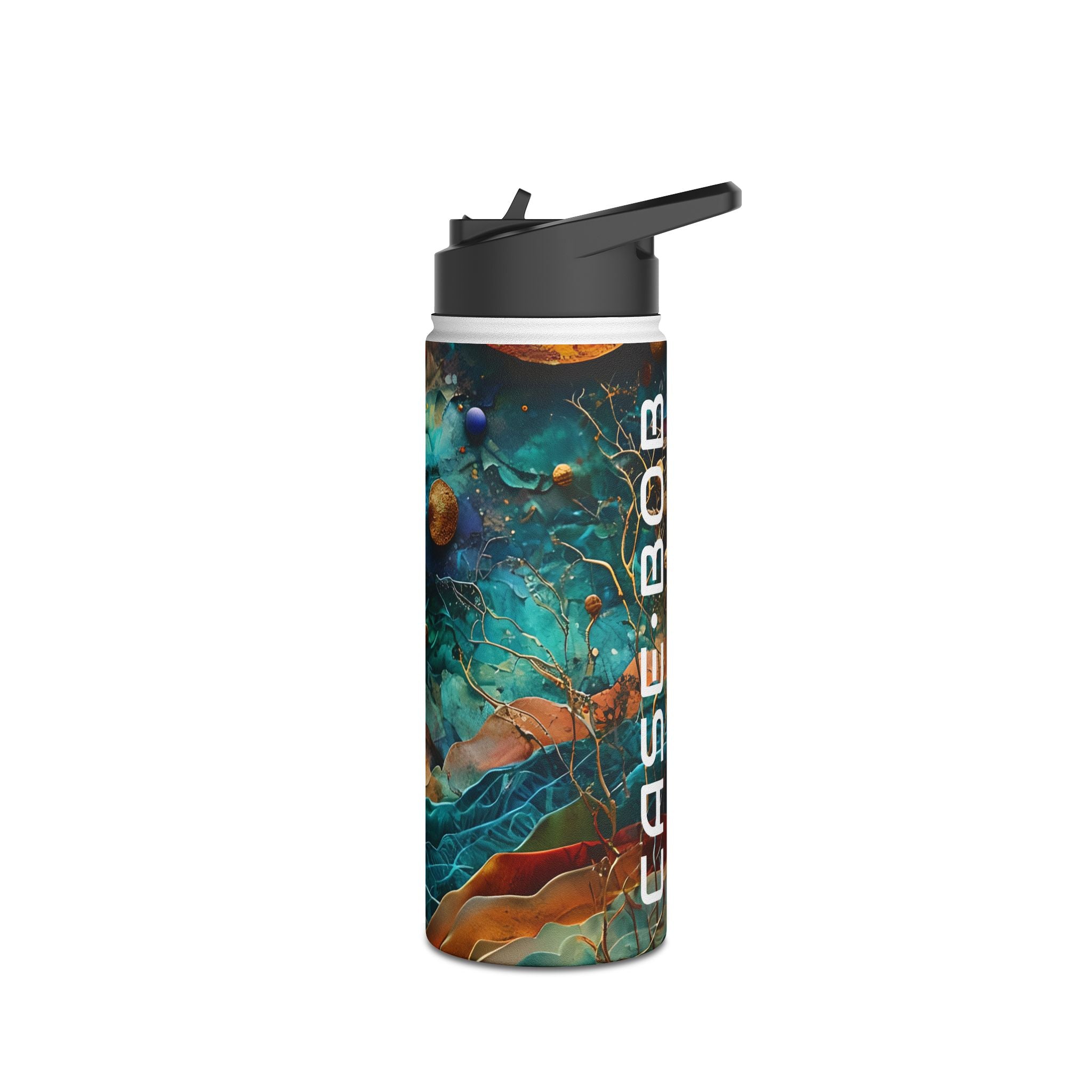 Solar Orbit Orange - Stainless Steel Water Bottle