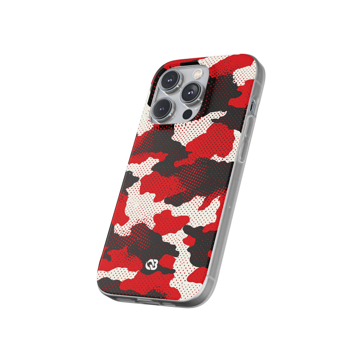 Crimson Halftone Camo · Lite Phone Case for iPhone ·  Red